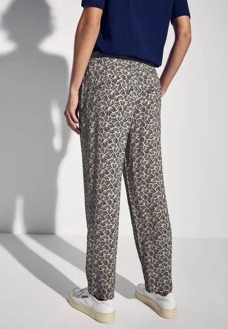 Gemusterte Hose deep blue