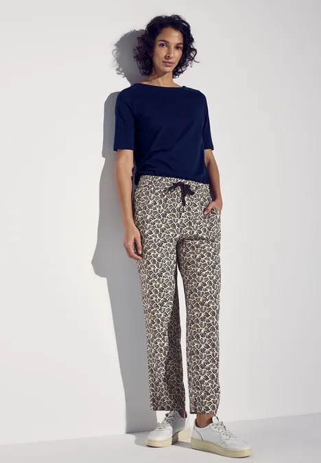 Gemusterte Hose deep blue