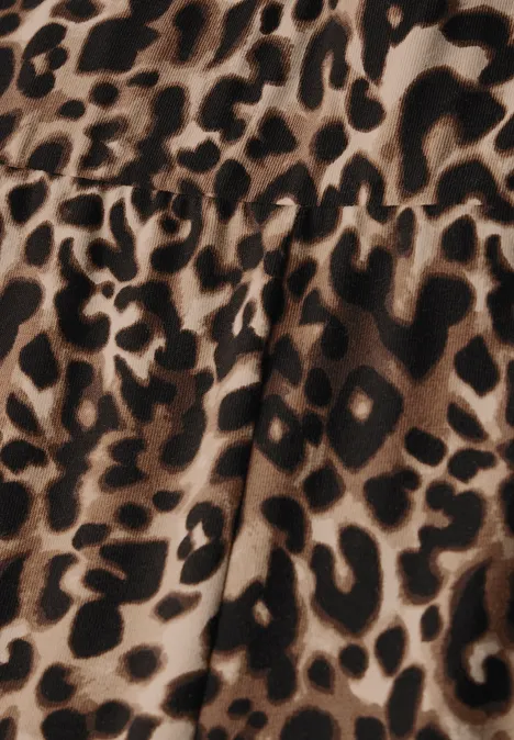 Leggings mit Leo-Muster cub brown