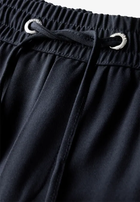 Wide Leg Twill Hose deep blue