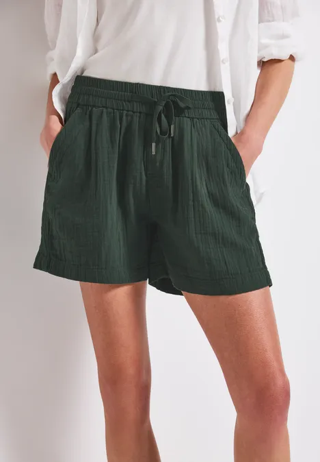 Musselin Shorts mid green