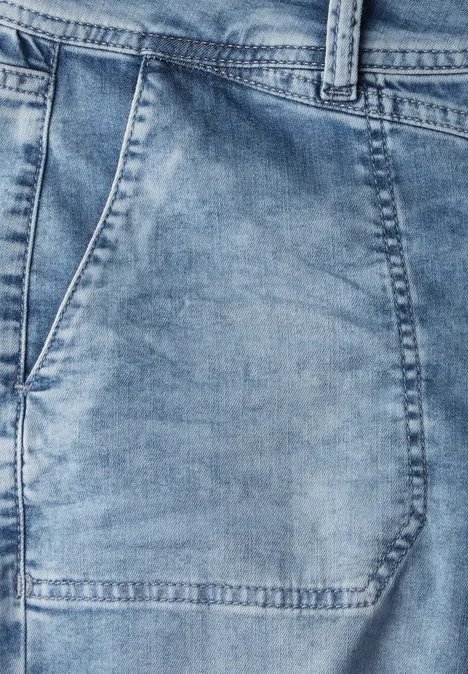 Wide Leg Jeans Medium Blue Random