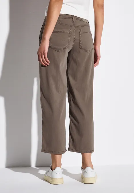 Wide Leg Jeans Stone Brown washed