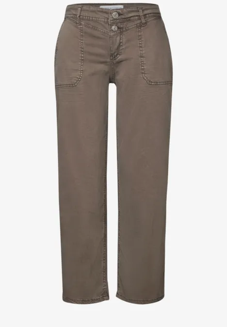 Wide Legs Jeans Stone Brown washed