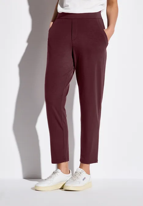 Jersey-Hose im Loose Fit dark cherry red