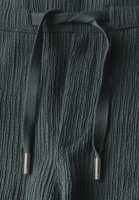 Wide Leg Hose mit Struktur marshy green