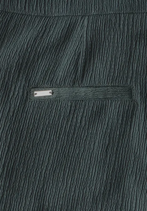 Wide Leg Hose mit Struktur marshy green