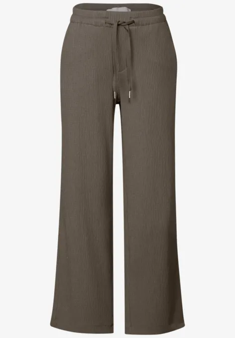 Wide Leg Hose mit Struktur acron brown