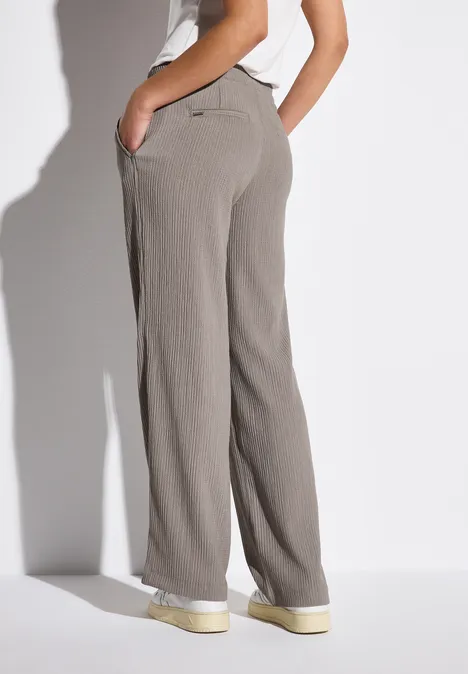 Wide Leg Hose mit Struktur vintage stone