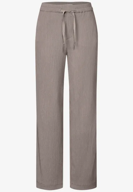 Wide Leg Hose mit Struktur vintage stone