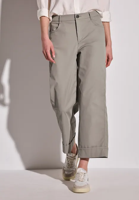 Straight Leg Twill-Hose vintage stone