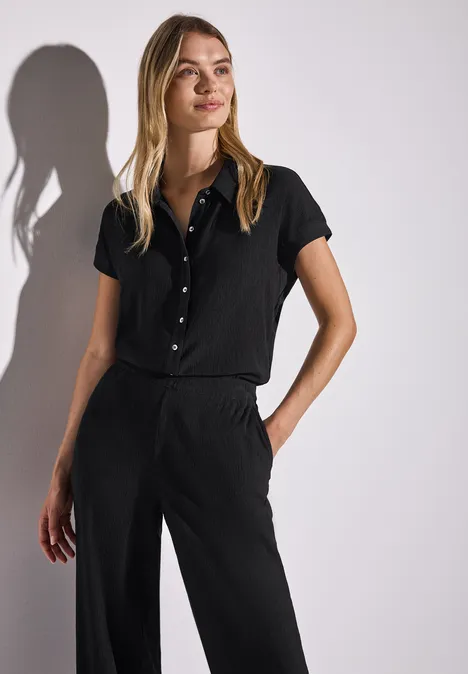 Jumpsuit mit Struktur Black