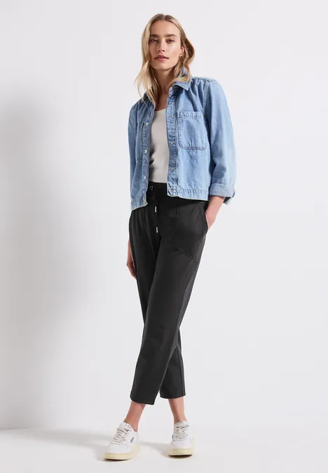 Hose im Loose Fit Black