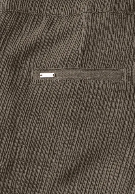 Wide Legs broek met structuur acron brown