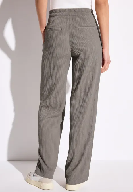 Wide Leg Hose mit Struktur vintage stone
