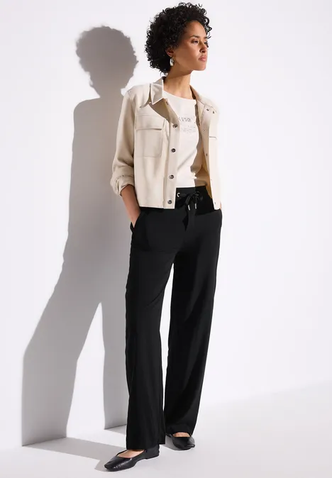 Wide Leg Hose Black