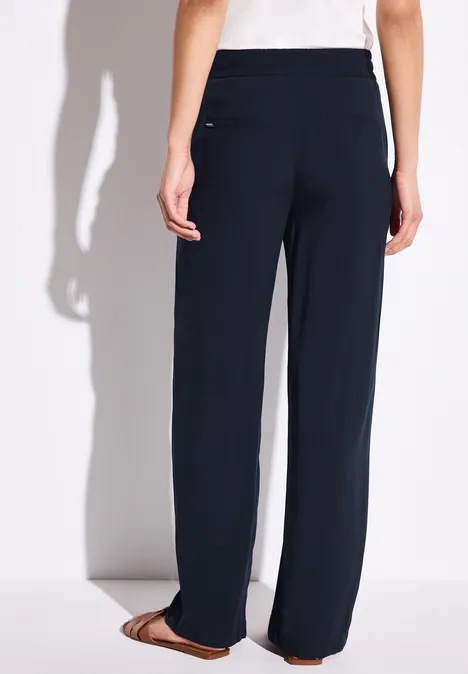 Wide Leg Hose deep blue