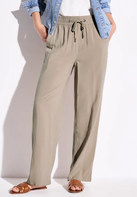Wide Leg Hose safari beige