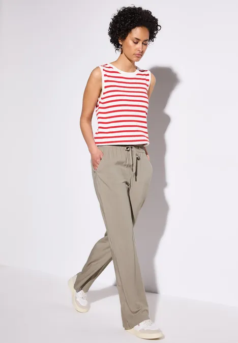 Wide Leg Hose buff grey