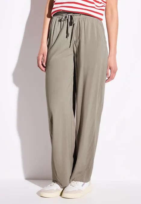 Wide Leg Hose buff grey