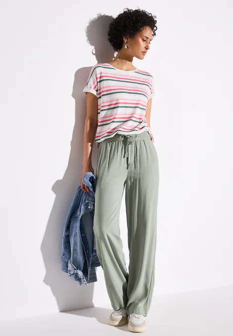 Wide Leg Hose dusty milky green