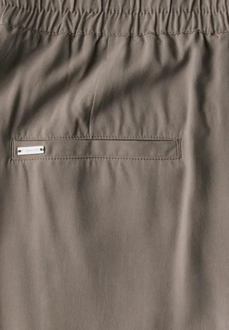 Wide Leg Hose stone brown