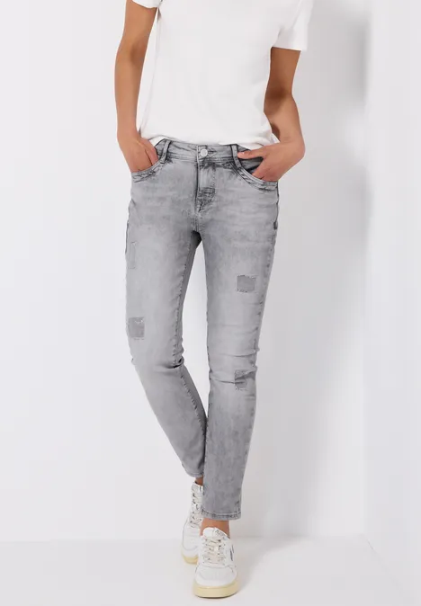 Jeans im Destroyed-Look Light Grey Destroy Wash