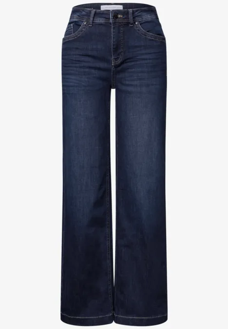 Wide Leg Jeans deep indigo soft washed