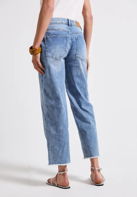 Straight Leg Jeans Light Blue Washed