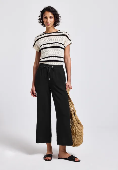 Wide Leg Hose Black