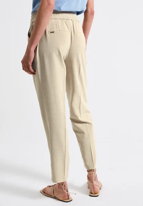 Melange-Look Hose coastal beige