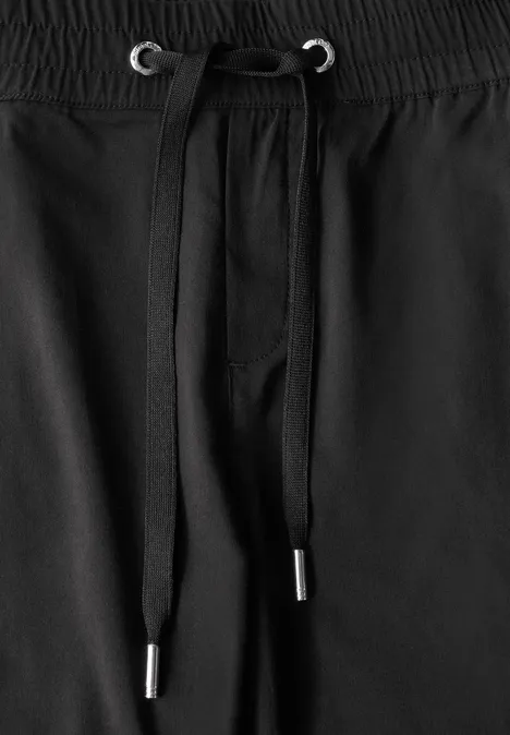 Loose Fit Hose mit Taschen Black