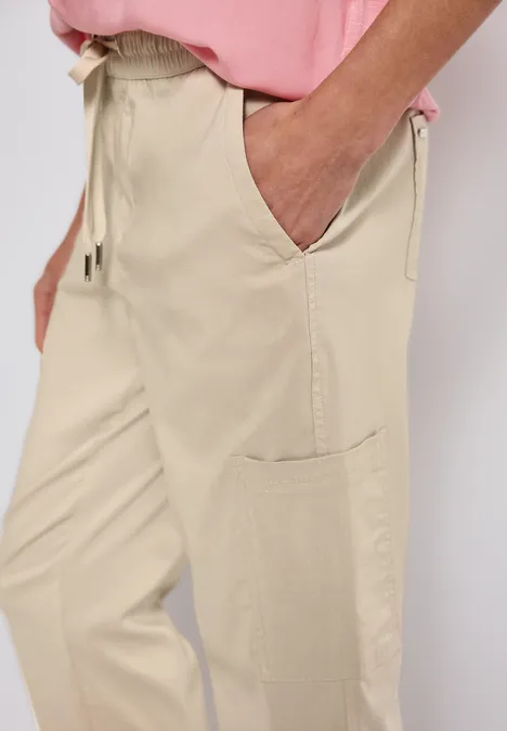 Loose Fit Hose mit Taschen coastal beige
