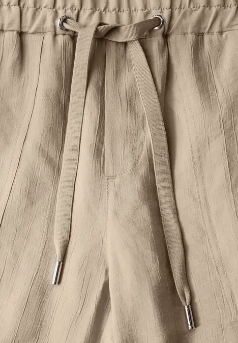 Loose Fit Hose mit Struktur safari beige