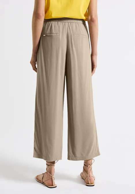 Wide Leg Hose buff grey