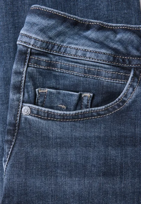 Slim Fit Jeans Dark Blue Random