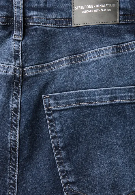 Slim Fit Jeans Dark Blue Random