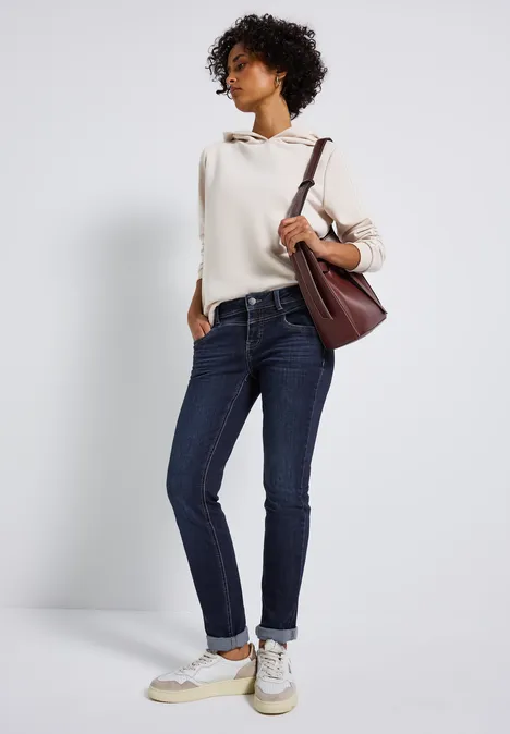 Low Waist Jeans deep indigo soft washed