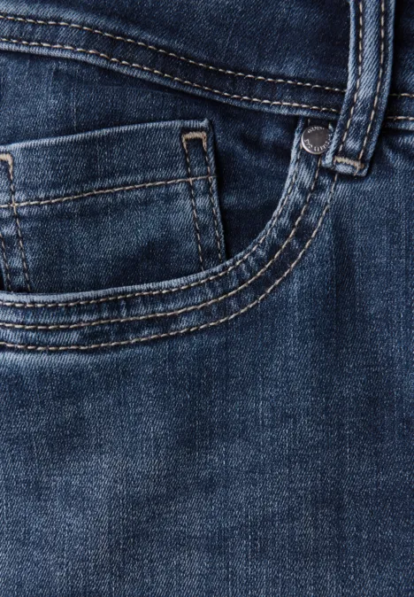 Wide Leg Jeans mid blue soft washed