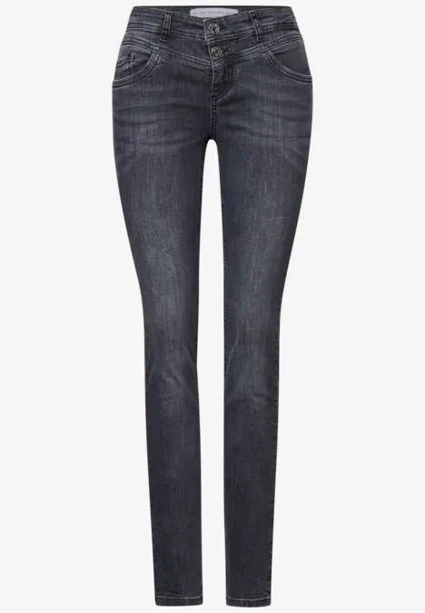 Jeans casual fit dark steel grey washed