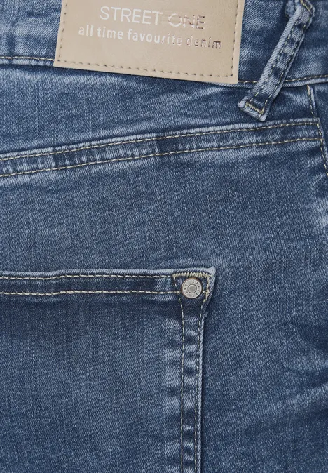 Boyfriend Jeans mid blue random washed