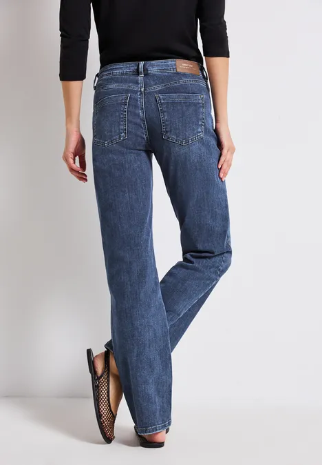 Straight Leg Jeans authentic dark indigo washed