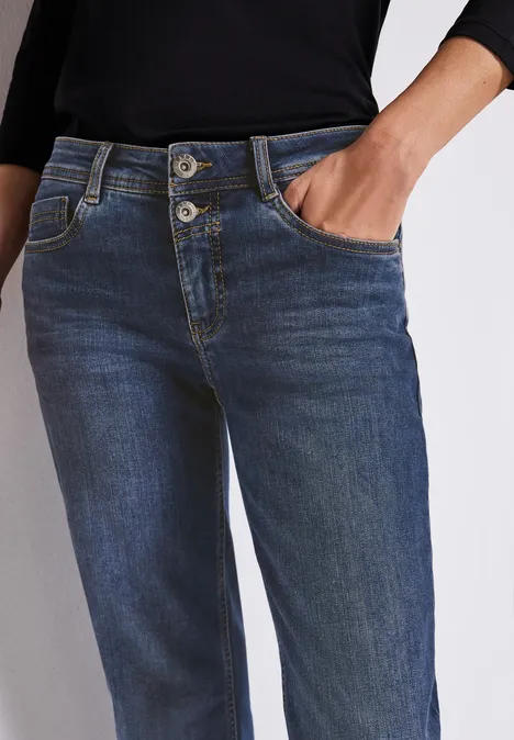 Straight Leg Jeans authentic dark indigo washed