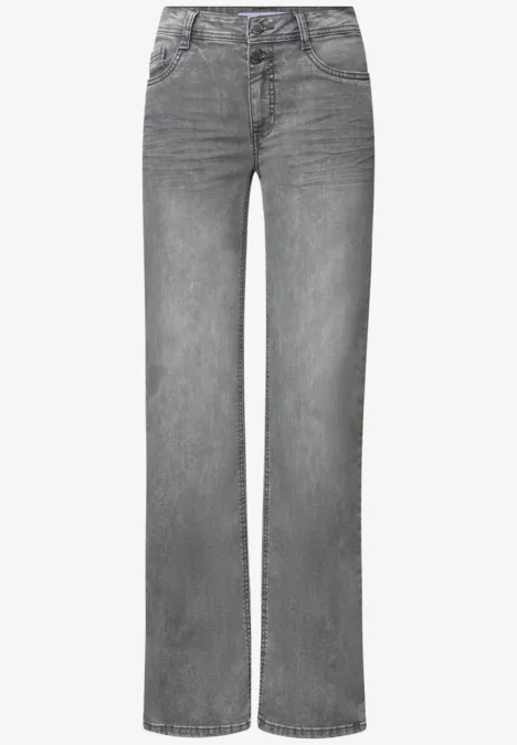 Straight Leg Jeans light grey random washed