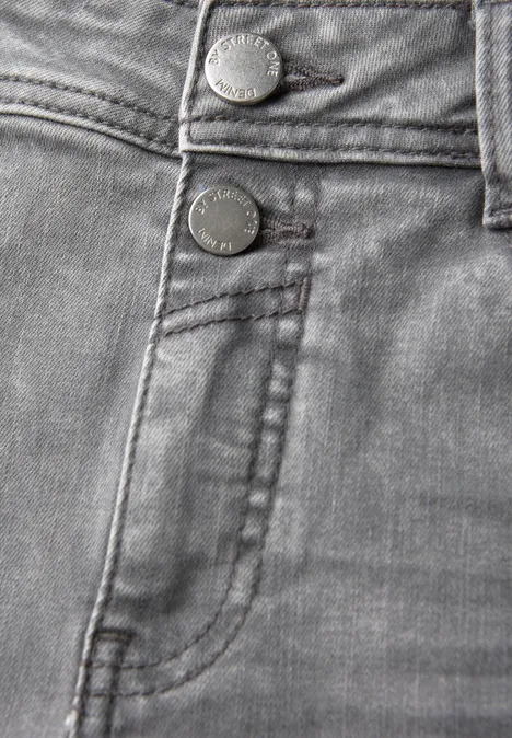 Straight Leg Jeans light grey random washed
