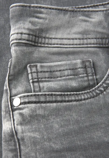 Straight Leg Jeans light grey random washed