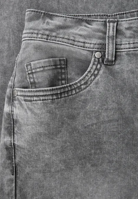 Wide Leg Jeans light grey random washed