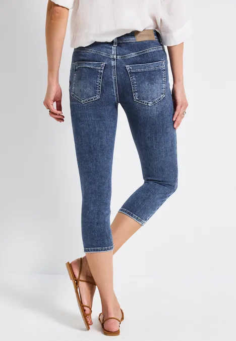 Slim Fit 3/4-Jeans Medium blue random