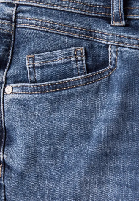 Slim Fit 3/4-Jeans Medium blue random