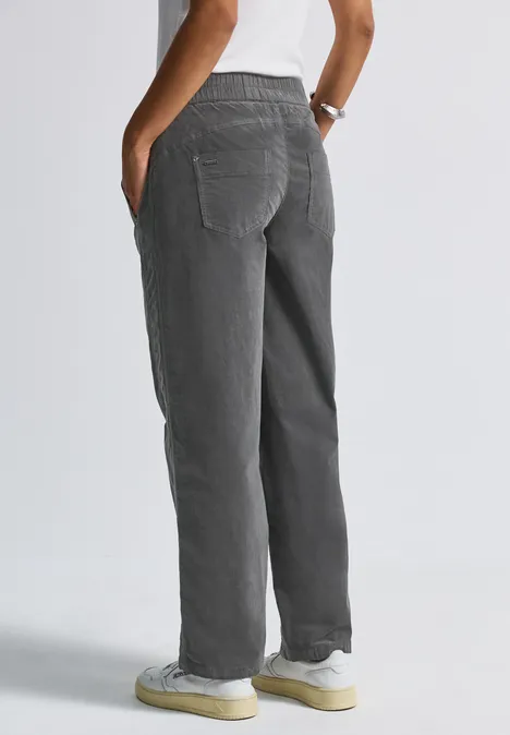 Pantalon en velours côtelé délavé concrete grey